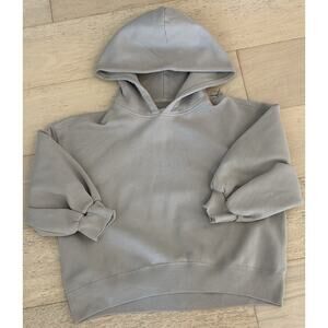 Abercrombie & Fitch Brown Gray Soft A&F Collection Hoodie Swestshirt Cropped M